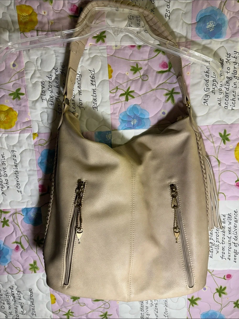 Browning beige Hobo conceal and carry shoulder Bag with Braided Detail